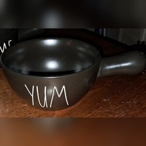 New! Rae Dunn YUM handle bowl
